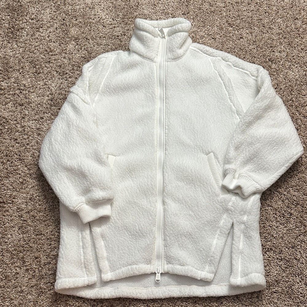 Free People Polartec Fleece Jacket Ivory Small
